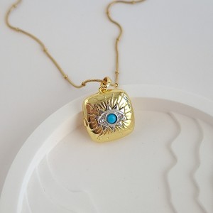 گردنبند لاکت سنگ فیروزه*