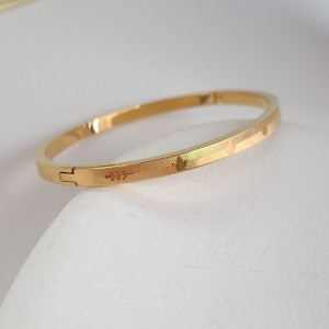 دستبند استیل با طرح برگ *