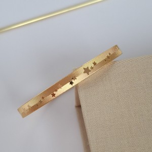 دستبند استیل پهن طرح ستاره