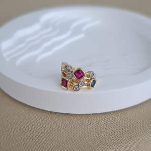 گوشواره ایرکاف سه لاین باگت دار *