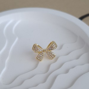 گوشواره ایرکاف پاپیون تمام نگین *