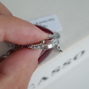 دستبند ونکلیف نقره‌ای  تراش دار مستر