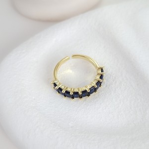 انگشتر تنیسی نگین سورمه‌ای