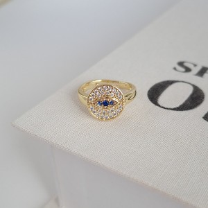 انگشتر دایره تمام نگین چشم نظر