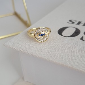 انگشتر دایره تمام نگین چشم نظر