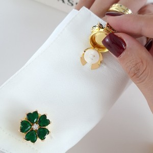 کاور دکمه گل قلبی سبز*