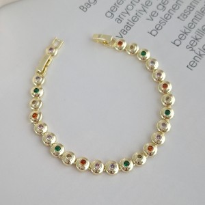 دستبند باگت رنگی و نگین