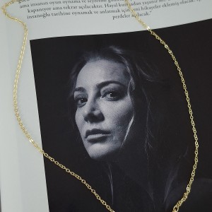 گردنبند چشم نگین و میناکاری سبز