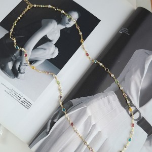 گردنبند نگین رنگی