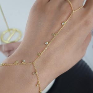 دستبند تمیمه آویز ستاره و نگین