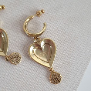 گوشواره قلب طلایی