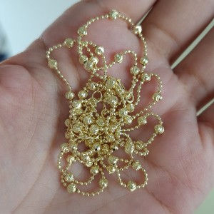 گردنبند رولباسی 90 سانتی توپ توپی