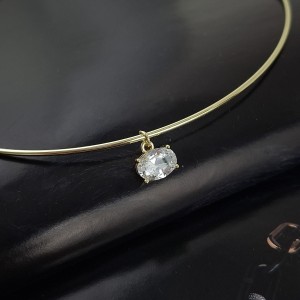 گردنبند طوق (چوکر) نگین شفاف