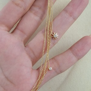گردنبند لایه لایه طلایی