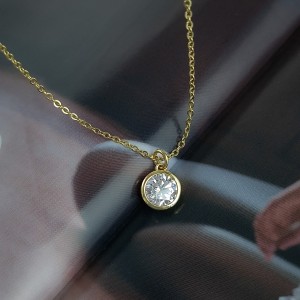 گردنبند تک‌ نگین دایره ژوپینگ