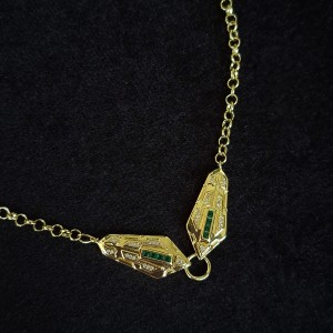 گردنبند سرنای طرح مار دوتایی
