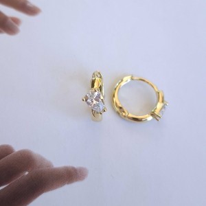 گوشواره حلقه نگین اشک مورب ژوپینگ*