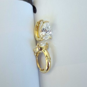 گوشواره حلقه نگین اشک ژوپینگ*