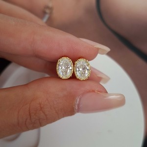 گوشواره بیضی قاب دار ژوپینگ