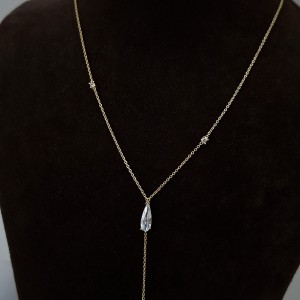 گردنبند زنجیر توپی نگین دایره *