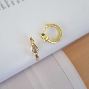 گوشواره حلقه ای اشک قاب دار*