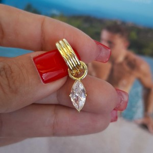 گوشواره حلقه‌ای پهن آویز مارکیز*