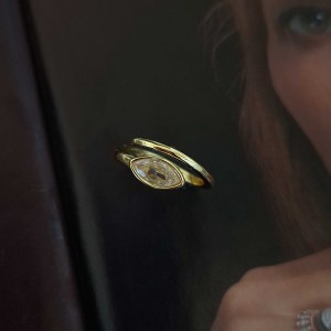 انگشتر انگشت کوچک مار نگین مارکیز *