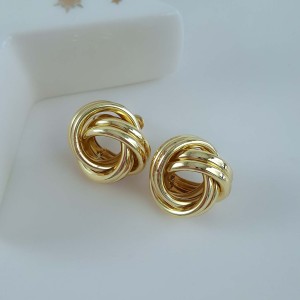 گوشواره گل پیچیده استیل