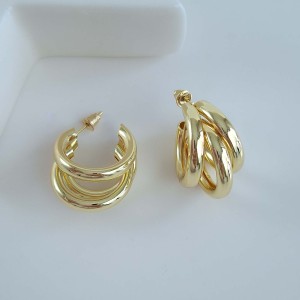 گوشواره سه حلقه  استیل