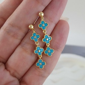 گوشواره فیروزه ای