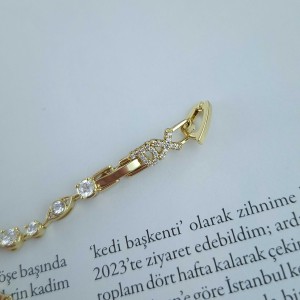 دستبند تنیسی چشم و نگین دایره ژوپینگ *