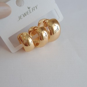 گوشواره حلقه پهن ساده (پک 3تایی)