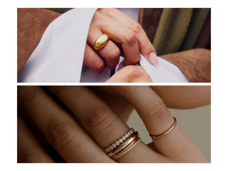 تأثیر پهنای انگشتر بر سایز