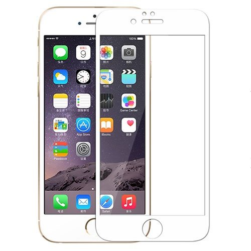 محافظ صفحه نمایش شیشه ای سفید +Apple iPhone 6 CP