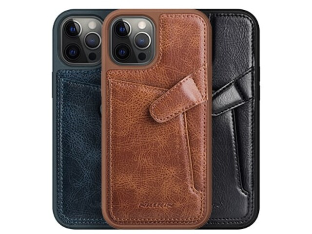 قاب محافظ چرمی نیلکین آيفون ۱۲ و ۱۲ پرو - Nillkin iPhone 12/12 Pro Aoge Leather Case