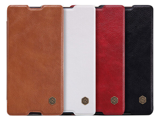 کیف چرمی نیلکین سونی Nillkin Qin Leather Case Sony Xperia M5