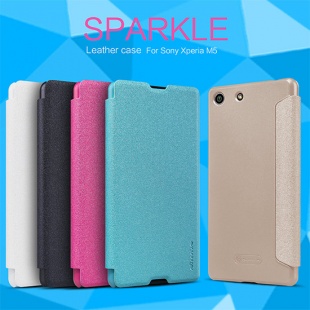 Sony Xperia M5 NEW LEATHER CASE- Sparkle Leather Case