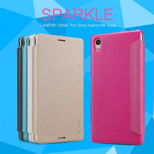 Sony Xperia M4 Aqua NEW LEATHER CASE- Sparkle Leather Cas