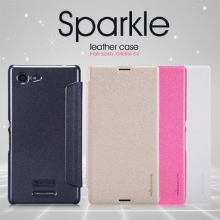 Sony Xperia E3 NEW LEATHER CASE- Sparkle Leather Case
