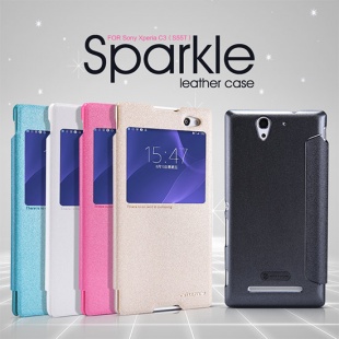 SONY Xperia C3（S55T）NEW LEATHER CASE- Sparkle Leather Case