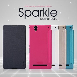 Sony Xperia T2 Ultra（XM50h）NEW LEATHER CASE- Sparkle Leather Case