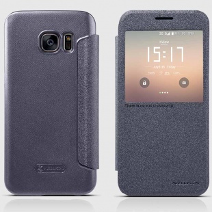 کیف محافظ نیلکین Nillkin NEW LEATHER CASE-Sparkle Leather Case For Samsung Galaxy S7