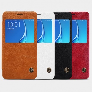 کیف چرمی نیلکین Samsung J7108 Qin leather case