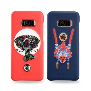 قاب محافظ طرح دار چرمی نیلکین Nillkin Brocade case For Samsung S8