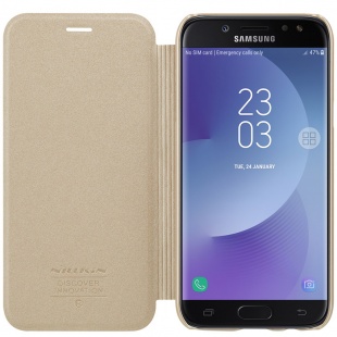 کیف محافظ چرمی نیلکین Nillkin Sparkle Leather Case For Samsung Galaxy J7 2017