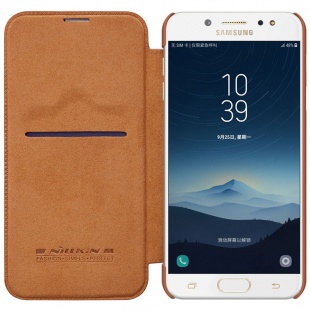 کیف محافظ چرمی نیلکین Nillkin Qin Leather Case For Samsung Galaxy J7 Plus