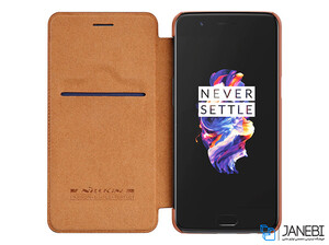 کیف چرمی نیلکین وان پلاس Nillkin Qin Leather Case OnePlus 5