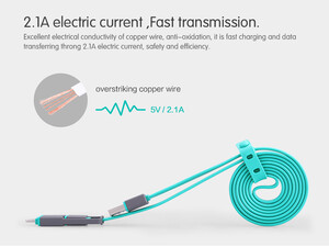 فروش کابل دو پورت Micro USB و Lightning مارک Nillkin Plus