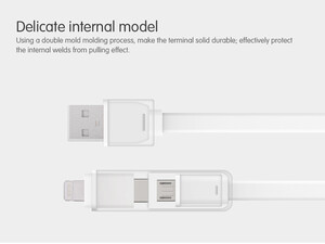 کابل دو پورت Micro USB و Lightning مارک Nillkin Plus