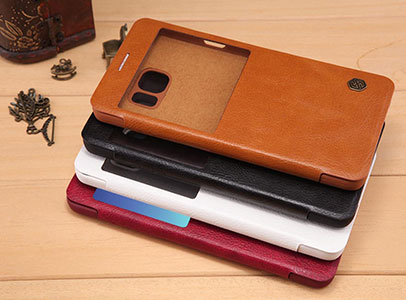 کیف چرمی نیلکین سامسونگ Nillkin Qin Leather Case Samsung Galaxy Note 5 N920